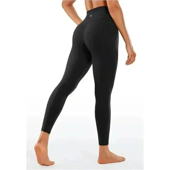 NWT CRZ YOGA medium Blue Black Patterned Leggings workout exercise yoga running - Picture 5 of 5